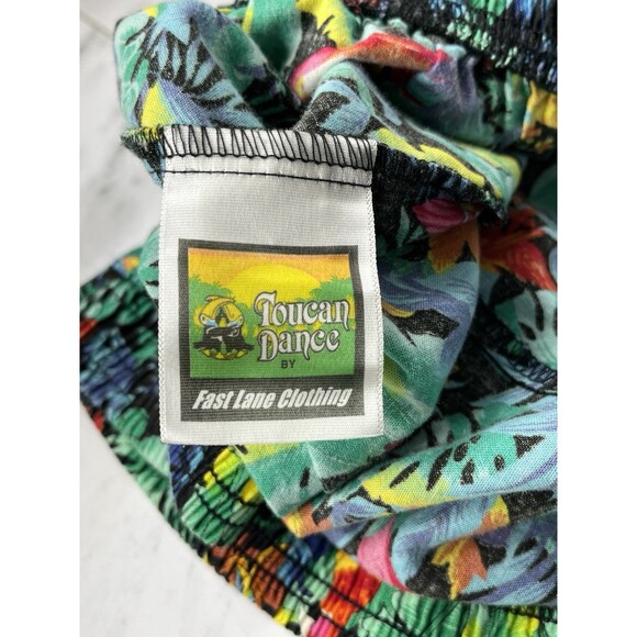 Vtg Toucan Dance by Fast Lane Shorts Hawaiian Pull On Mens 2XL Novelty Coastal - Picture 6 of 10